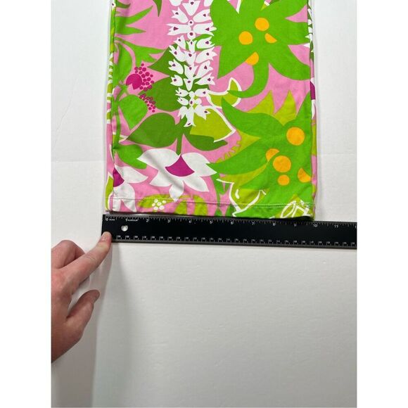 Trina Turk Swim La Palma Pant Green Pink Floral Coverup Wide Leg Pant Size Small - Picture 9 of 9